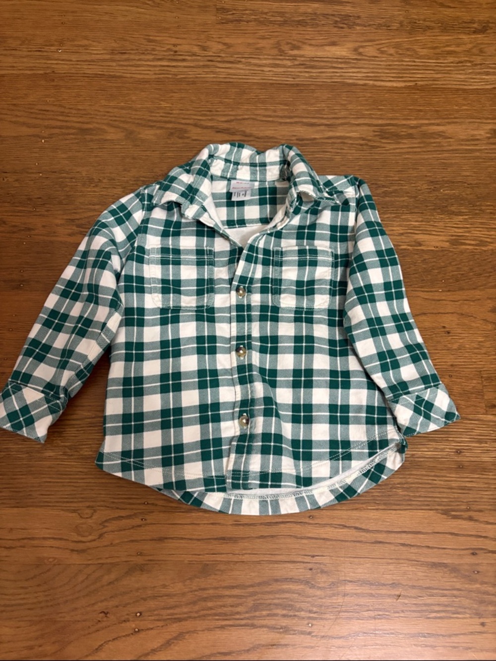 Hanna Andersson Kids Green Plaid Button-Up Shirt - 3t